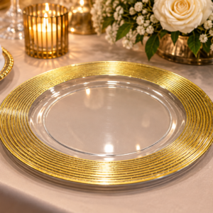 Rim Plate - Gold 33 cm