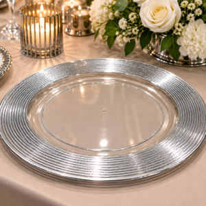 Rim Plate - Silver 33 cm