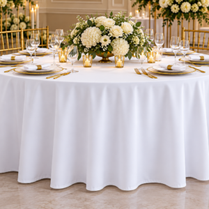 Round Tablecloth - White